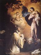 Bartolome Esteban Murillo San Bernardo and the Virgin Mary oil painting